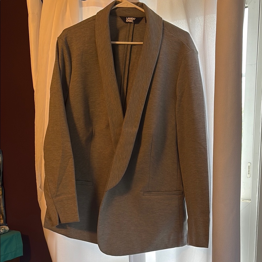 Lands' End Gray Sport Coat with Notch Lapel; new-never worn